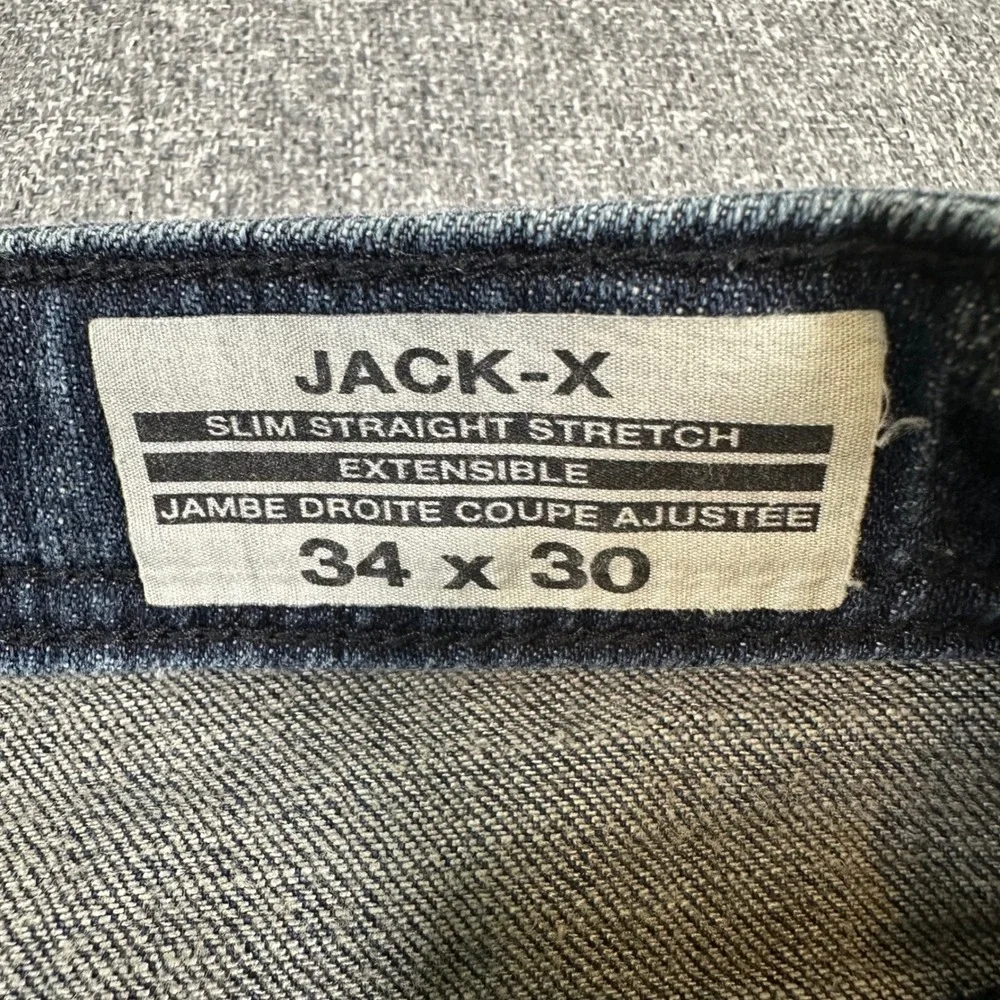 Buffalo David Bitton Jack-X Slim Straight Stretch Jeans Mens 34x30 Dark Wash - Picture 3 of 10